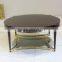 2016 Factory Supply Natural Black MDF Metal Stainless Steel Coffee Table