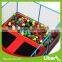 Small Kids Jump Bed With Foam Pit Trampoline Rectangular Sport Play Trampoline Park