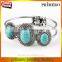 New Hot Vintage style Tibetan Silver Round turquoise bracelet alloy bangle jewelry