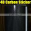 4D Glossy Carbon Fiber Car Vinyl With Air Channel