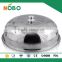 Punching stainless steel food cover with bead