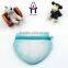 Promotion heart shape zipper plush coin purse, mini cion case