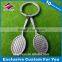 Logo shape wholesale custom metal keychains in silver color