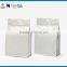 Pure white high quality kraft paper pouch eight-side sealed bag with zipper