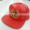 amazing red custom 6panel pu leather baseball caps