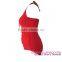 open sexy girl full photo Solid Red women clothing summer Plus Size swimming suits