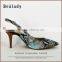 Cheap price 2016 sexy embossed snakeskin leather bag pumps shoes for ladies