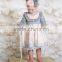 Kids Girls Fall Clothing Long Sleeve Stripe Ruffle Dress Vintage Girls Outfits
