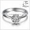 Classic Womens Wedding ring in Silver 925 Cubic Zirconia Micropave setting