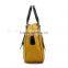 S494-B2545 luxury ostrich cow leather bag with patent leather lady handbags for wholesale