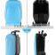 light blue hard travel scooter bag