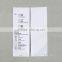 Eco-friendly printing satin care label with cheap price for kids clothing
