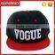 A-1397 New fashion cheap flat brim snapback cap hip hop snapback sports hat 3D embroidery custom snapback cap