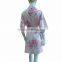 New style floral printing bridal satin robe for wedding