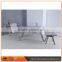 2016 Popular Marble Top Stainless Steel Frame Dining Table