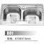 Stainless Steel Two Bowls Wholesale Price Antique Kitchen Sink