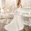 VDN17 Bling Hand Made Beaded Bridal Wedding Dress 2016 Full Length Illusion Neckline Backless Dress for Formal Wedding Party