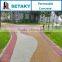 colorful pervious concrete for sports place