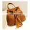 Leather tassels for handbag pu fancy bags ladies fringe tote mini bag 2015