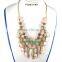 2015 Latest Design Elegant Layered Colorful Bead Women Costume Necklace