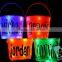 2015 New Design Plastic Halloween led Pumpkin Bucket