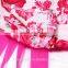 Infant summer halter party designer hot pink sequin flower grenadines slip soft funny baby romper