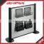 Double Sided Slatwall Display Promotion Magazine, Brochure Display Rack, Aluminum Extrusion Back Panel