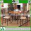 Dining room furniture metal frame MDF top table and chair