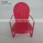 new products 2016 iron crafts of pink beach chair