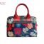 Painting Flowers Pattern Canvas Leather Classical Handbag