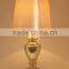 2016 new design hot selling in Singapore table lamp glass big bottle shaped with white cylinder fabric lamp shade