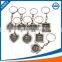 Panda shaped stainless steel key chain