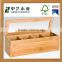 hot selling BSCI wooden tea bag storage gift case box for christmas sale