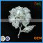 New style hot sell flower pearl rhinestone brooch pins wholesale cheap decorative rhinestone jewelry