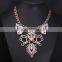 New Luxury Multicolor Flower Vintage Choker Collar Pendant Statement Necklace Women Fashion Necklaces for Women 2014