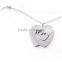 Fashion Jewelry Manufacture Polish Double Heart Pendant Necklace