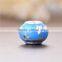 D169 jewelry S925 silver blue enamel charm,white star with crystal beads bracelet