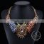 high quality vintage colorful rhinestone chunky statement necklace tin alloy fashion women pendant necklace 6390058