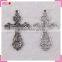 Sterling imitate silver cross pendant for necklace, imitate antique silver jesus cross pendant
