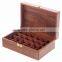 Essential oil packaging natural wooden square box with lid