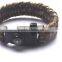 550 braided rope paracord survival bracelet with compass Whistle