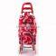 Red Folding Lightweight Wheeled Grocery Cart Shopping Trolley Bag
