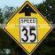 solar speed limit traffic sign