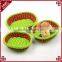 Cheap bright colors plastic wicker woven fancy baskets