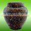 NATURAL STONE BLACK AND GOLD MARBLE URNS