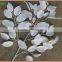 Fabric material artificial white ficus branch