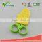 WCSC211 premium novelty wholesale soft handle colorful school children plastic scissors with funny Corn shape cover
