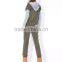 The spring Of 2015 Khaki flower grey sweater three piece sport suit HSS9241