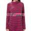 Striped Pattern Hooded Collar Pockets Leisure Top