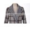 new fashion women's clothing garment apparel direct factory OEM/ODM manufacturing checked women long coat
